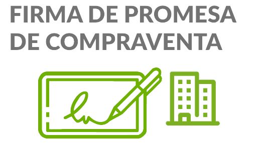 Firma de promesa de compraventa ícono